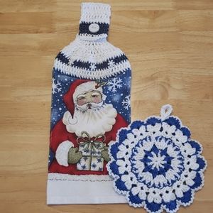 Lee's Crochet Kitchen Towel and Potholder